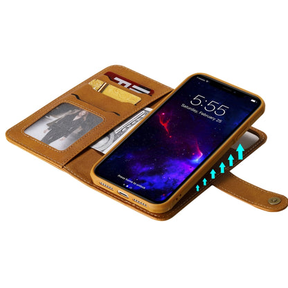 For iPhone 11 Multifunctional Detachable Magnetic Horizontal Flip Leather Case with Card Slots & Holder & Wallet & Photo Frame(Brown) - iPhone 11 Cases by buy2fix | Online Shopping UK | buy2fix