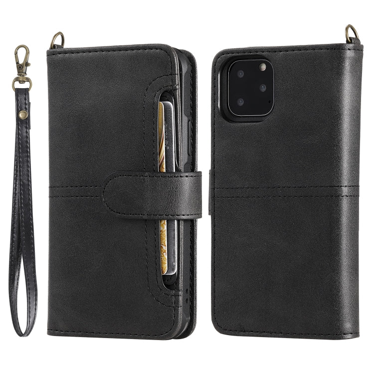 For iPhone 11 Pro Multifunctional Detachable Magnetic Horizontal Flip Leather Case with Card Slots & Holder & Wallet & Photo Frame(Black) - iPhone 11 Pro Cases by buy2fix | Online Shopping UK | buy2fix