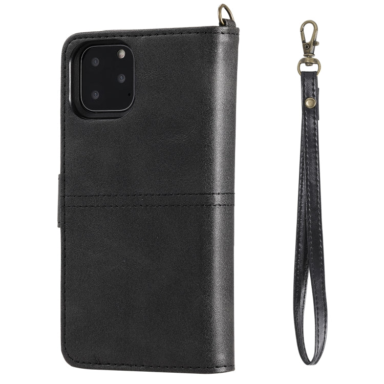 For iPhone 11 Pro Multifunctional Detachable Magnetic Horizontal Flip Leather Case with Card Slots & Holder & Wallet & Photo Frame(Black) - iPhone 11 Pro Cases by buy2fix | Online Shopping UK | buy2fix