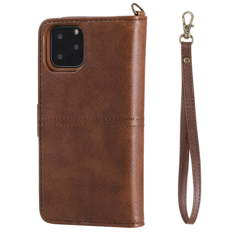 For iPhone 11 Pro Multifunctional Detachable Magnetic Horizontal Flip Leather Case with Card Slots & Holder & Wallet & Photo Frame(Coffee) - iPhone 11 Pro Cases by buy2fix | Online Shopping UK | buy2fix