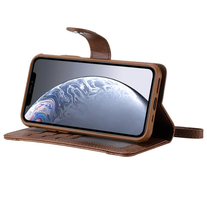 For iPhone 11 Pro Multifunctional Detachable Magnetic Horizontal Flip Leather Case with Card Slots & Holder & Wallet & Photo Frame(Coffee) - iPhone 11 Pro Cases by buy2fix | Online Shopping UK | buy2fix