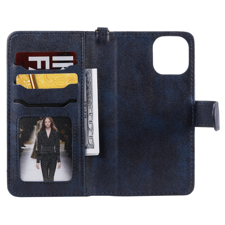 For iPhone 11 Pro Multifunctional Detachable Magnetic Horizontal Flip Leather Case with Card Slots & Holder & Wallet & Photo Frame(Blue) - iPhone 11 Pro Cases by buy2fix | Online Shopping UK | buy2fix