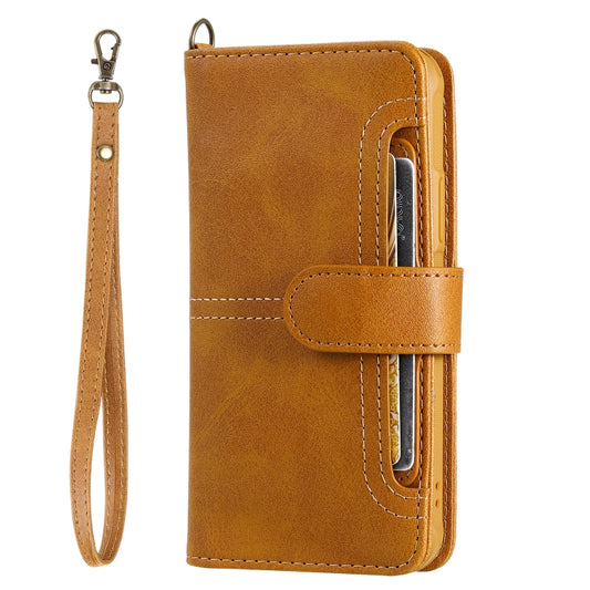 For iPhone 11 Pro Multifunctional Detachable Magnetic Horizontal Flip Leather Case with Card Slots & Holder & Wallet & Photo Frame(Brown) - iPhone 11 Pro Cases by buy2fix | Online Shopping UK | buy2fix