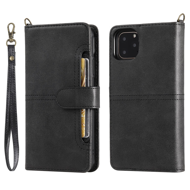 For iPhone 11 Pro Max Multifunctional Detachable Magnetic Horizontal Flip Leather Case with Card Slots & Holder & Wallet & Photo Frame(Black) - iPhone 11 Pro Max Cases by buy2fix | Online Shopping UK | buy2fix