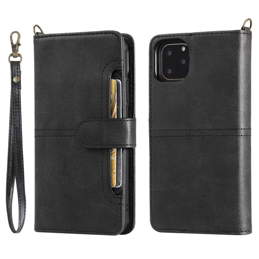 For iPhone 11 Pro Max Multifunctional Detachable Magnetic Horizontal Flip Leather Case with Card Slots & Holder & Wallet & Photo Frame(Black) - iPhone 11 Pro Max Cases by buy2fix | Online Shopping UK | buy2fix