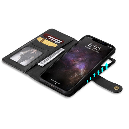 For iPhone 11 Pro Max Multifunctional Detachable Magnetic Horizontal Flip Leather Case with Card Slots & Holder & Wallet & Photo Frame(Black) - iPhone 11 Pro Max Cases by buy2fix | Online Shopping UK | buy2fix