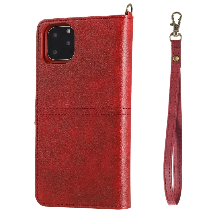For iPhone 11 Pro Max Multifunctional Detachable Magnetic Horizontal Flip Leather Case with Card Slots & Holder & Wallet & Photo Frame(Red) - iPhone 11 Pro Max Cases by buy2fix | Online Shopping UK | buy2fix