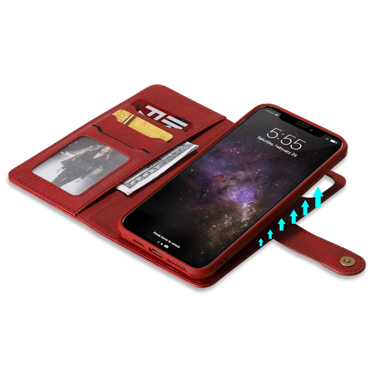 For iPhone 11 Pro Max Multifunctional Detachable Magnetic Horizontal Flip Leather Case with Card Slots & Holder & Wallet & Photo Frame(Red) - iPhone 11 Pro Max Cases by buy2fix | Online Shopping UK | buy2fix
