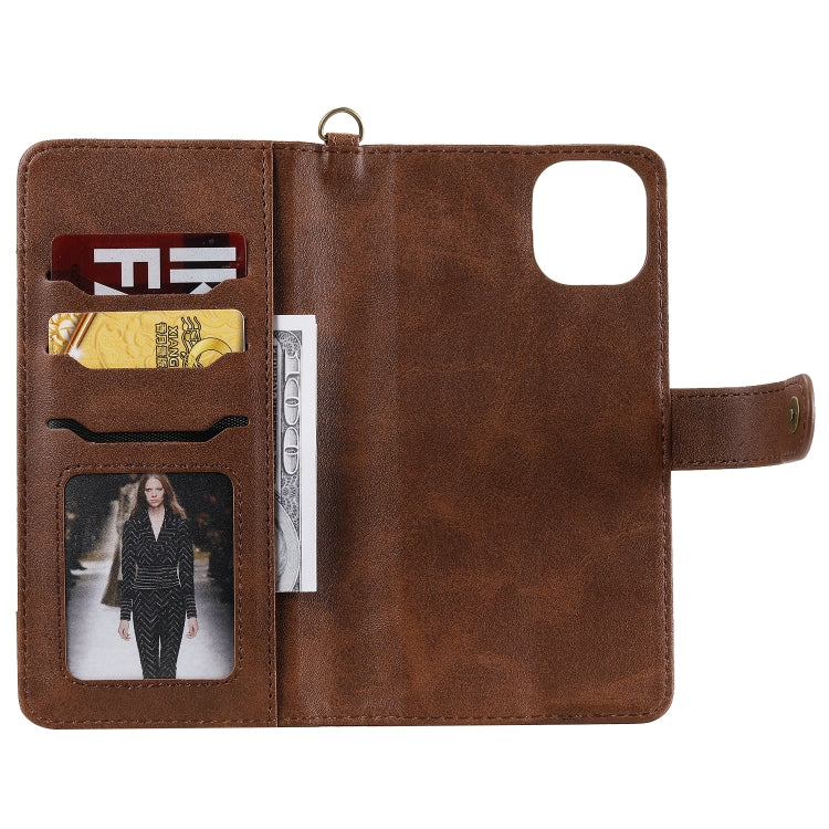 For iPhone 11 Pro Max Multifunctional Detachable Magnetic Horizontal Flip Leather Case with Card Slots & Holder & Wallet & Photo Frame(Coffee) - iPhone 11 Pro Max Cases by buy2fix | Online Shopping UK | buy2fix