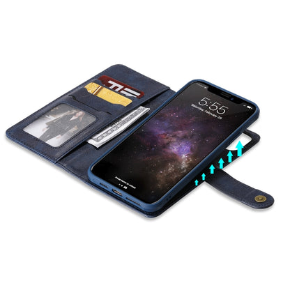 For iPhone 11 Pro Max Multifunctional Detachable Magnetic Horizontal Flip Leather Case with Card Slots & Holder & Wallet & Photo Frame(Blue) - iPhone 11 Pro Max Cases by buy2fix | Online Shopping UK | buy2fix