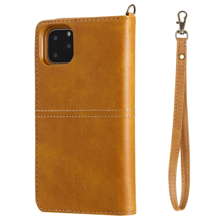For iPhone 11 Pro Max Multifunctional Detachable Magnetic Horizontal Flip Leather Case with Card Slots & Holder & Wallet & Photo Frame(Brown) - iPhone 11 Pro Max Cases by buy2fix | Online Shopping UK | buy2fix