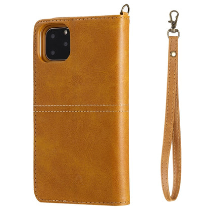 For iPhone 11 Pro Max Multifunctional Detachable Magnetic Horizontal Flip Leather Case with Card Slots & Holder & Wallet & Photo Frame(Brown) - iPhone 11 Pro Max Cases by buy2fix | Online Shopping UK | buy2fix