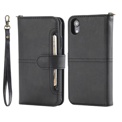 For iPhone XR Multifunctional Detachable Magnetic Horizontal Flip Leather Case with Card Slots & Holder & Wallet & Photo Frame(Black) - More iPhone Cases by buy2fix | Online Shopping UK | buy2fix