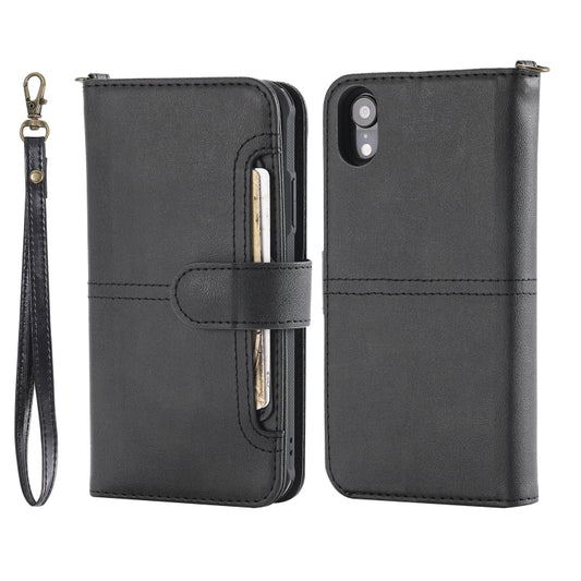 For iPhone XR Multifunctional Detachable Magnetic Horizontal Flip Leather Case with Card Slots & Holder & Wallet & Photo Frame(Black) - More iPhone Cases by buy2fix | Online Shopping UK | buy2fix
