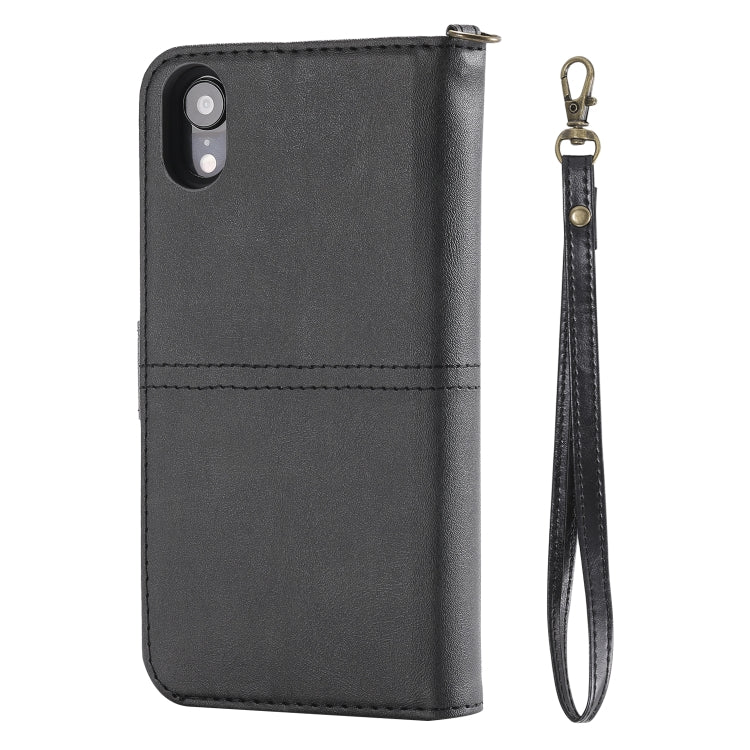 For iPhone XR Multifunctional Detachable Magnetic Horizontal Flip Leather Case with Card Slots & Holder & Wallet & Photo Frame(Black) - More iPhone Cases by buy2fix | Online Shopping UK | buy2fix