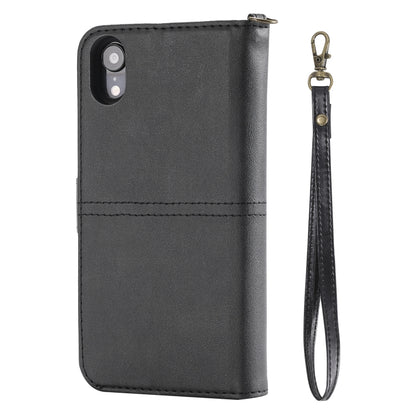 For iPhone XR Multifunctional Detachable Magnetic Horizontal Flip Leather Case with Card Slots & Holder & Wallet & Photo Frame(Black) - More iPhone Cases by buy2fix | Online Shopping UK | buy2fix