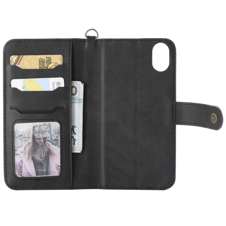 For iPhone XR Multifunctional Detachable Magnetic Horizontal Flip Leather Case with Card Slots & Holder & Wallet & Photo Frame(Black) - More iPhone Cases by buy2fix | Online Shopping UK | buy2fix
