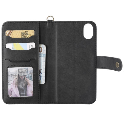 For iPhone XR Multifunctional Detachable Magnetic Horizontal Flip Leather Case with Card Slots & Holder & Wallet & Photo Frame(Black) - More iPhone Cases by buy2fix | Online Shopping UK | buy2fix