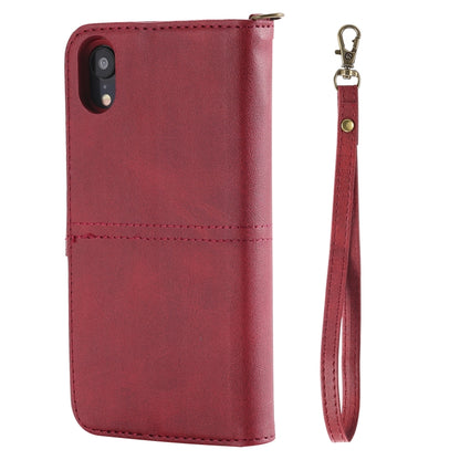 For iPhone XR Multifunctional Detachable Magnetic Horizontal Flip Leather Case with Card Slots & Holder & Wallet & Photo Frame(Red) - More iPhone Cases by buy2fix | Online Shopping UK | buy2fix