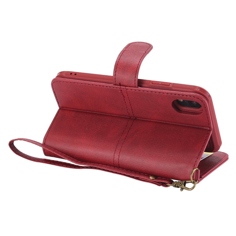 For iPhone XR Multifunctional Detachable Magnetic Horizontal Flip Leather Case with Card Slots & Holder & Wallet & Photo Frame(Red) - More iPhone Cases by buy2fix | Online Shopping UK | buy2fix