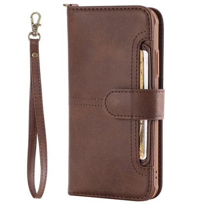 For iPhone XR Multifunctional Detachable Magnetic Horizontal Flip Leather Case with Card Slots & Holder & Wallet & Photo Frame(Coffee) - More iPhone Cases by buy2fix | Online Shopping UK | buy2fix