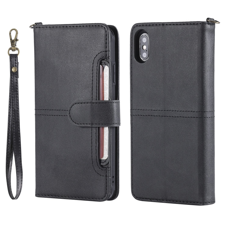 For iPhone XS Max Multifunctional Detachable Magnetic Horizontal Flip Leather Case with Card Slots & Holder & Wallet & Photo Frame(Black) - More iPhone Cases by buy2fix | Online Shopping UK | buy2fix