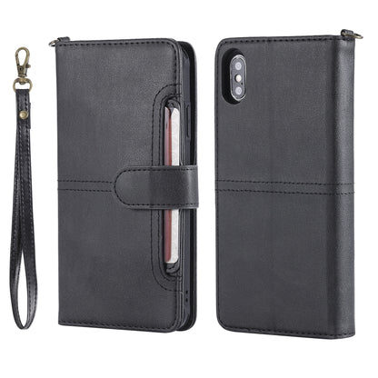 For iPhone XS Max Multifunctional Detachable Magnetic Horizontal Flip Leather Case with Card Slots & Holder & Wallet & Photo Frame(Black) - More iPhone Cases by buy2fix | Online Shopping UK | buy2fix