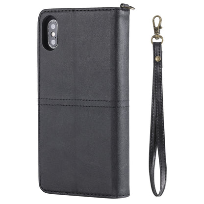 For iPhone XS Max Multifunctional Detachable Magnetic Horizontal Flip Leather Case with Card Slots & Holder & Wallet & Photo Frame(Black) - More iPhone Cases by buy2fix | Online Shopping UK | buy2fix