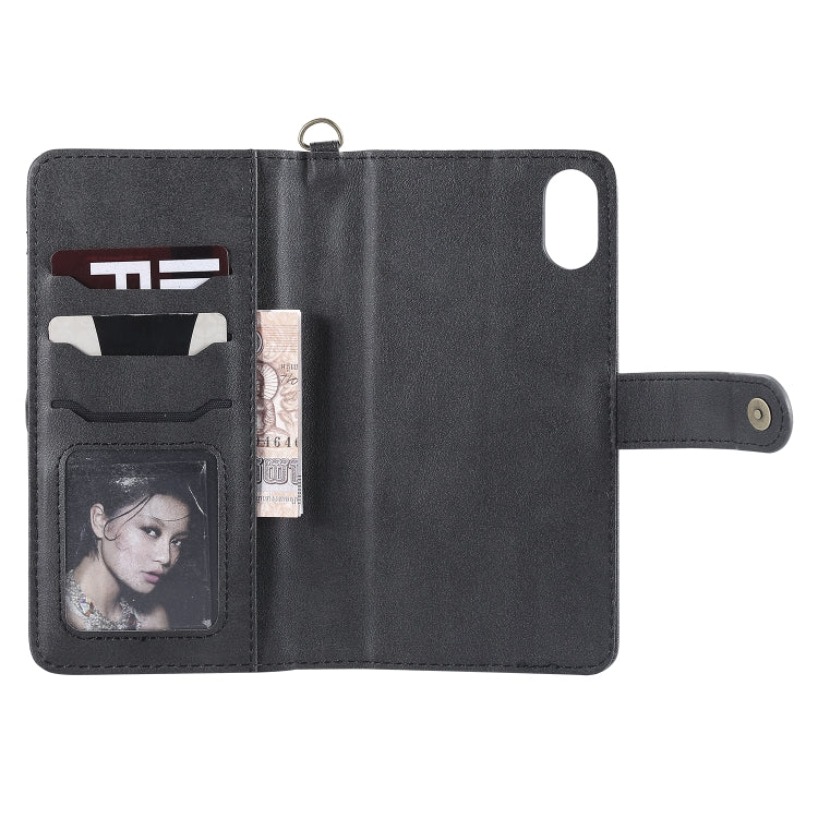 For iPhone XS Max Multifunctional Detachable Magnetic Horizontal Flip Leather Case with Card Slots & Holder & Wallet & Photo Frame(Black) - More iPhone Cases by buy2fix | Online Shopping UK | buy2fix