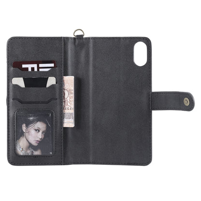 For iPhone XS Max Multifunctional Detachable Magnetic Horizontal Flip Leather Case with Card Slots & Holder & Wallet & Photo Frame(Black) - More iPhone Cases by buy2fix | Online Shopping UK | buy2fix