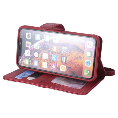 For iPhone XS Max Multifunctional Detachable Magnetic Horizontal Flip Leather Case with Card Slots & Holder & Wallet & Photo Frame(Red) - More iPhone Cases by buy2fix | Online Shopping UK | buy2fix