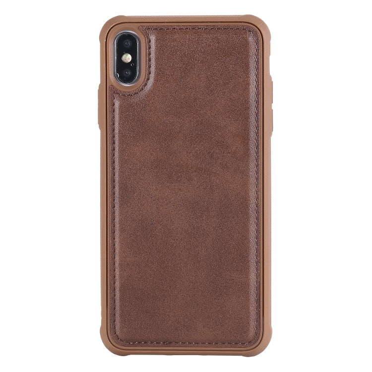 For iPhone XS Max Multifunctional Detachable Magnetic Horizontal Flip Leather Case with Card Slots & Holder & Wallet & Photo Frame(Coffee) - More iPhone Cases by buy2fix | Online Shopping UK | buy2fix