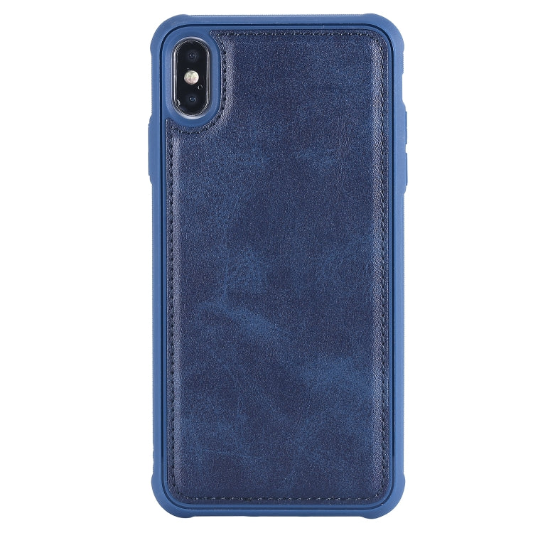 For iPhone XS Max Multifunctional Detachable Magnetic Horizontal Flip Leather Case with Card Slots & Holder & Wallet & Photo Frame(Blue) - More iPhone Cases by buy2fix | Online Shopping UK | buy2fix