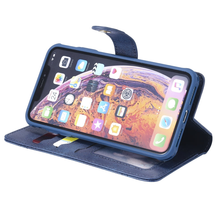 For iPhone XS Max Multifunctional Detachable Magnetic Horizontal Flip Leather Case with Card Slots & Holder & Wallet & Photo Frame(Blue) - More iPhone Cases by buy2fix | Online Shopping UK | buy2fix