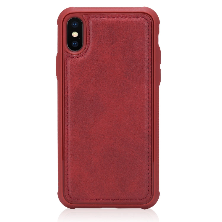For iPhone X / XS Multifunctional Detachable Magnetic Horizontal Flip Leather Case with Card Slots & Holder & Wallet & Photo Frame(Red) - More iPhone Cases by buy2fix | Online Shopping UK | buy2fix