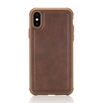 For iPhone X / XS Multifunctional Detachable Magnetic Horizontal Flip Leather Case with Card Slots & Holder & Wallet & Photo Frame(Coffee) - More iPhone Cases by buy2fix | Online Shopping UK | buy2fix