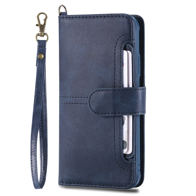 For iPhone X / XS Multifunctional Detachable Magnetic Horizontal Flip Leather Case with Card Slots & Holder & Wallet & Photo Frame(Blue) - More iPhone Cases by buy2fix | Online Shopping UK | buy2fix