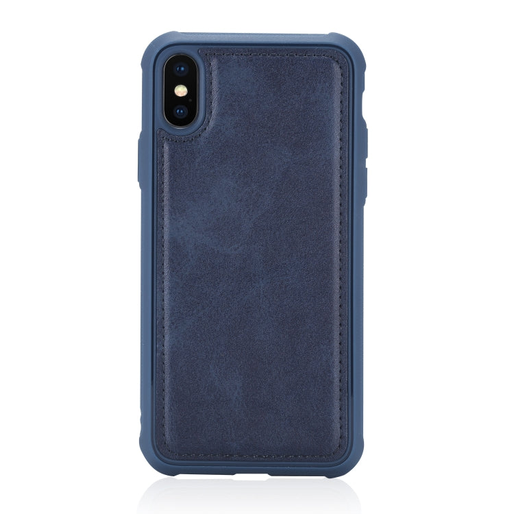 For iPhone X / XS Multifunctional Detachable Magnetic Horizontal Flip Leather Case with Card Slots & Holder & Wallet & Photo Frame(Blue) - More iPhone Cases by buy2fix | Online Shopping UK | buy2fix