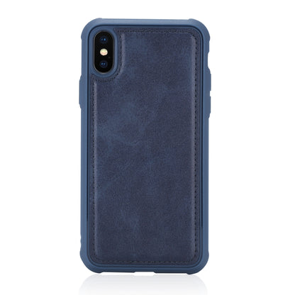 For iPhone X / XS Multifunctional Detachable Magnetic Horizontal Flip Leather Case with Card Slots & Holder & Wallet & Photo Frame(Blue) - More iPhone Cases by buy2fix | Online Shopping UK | buy2fix