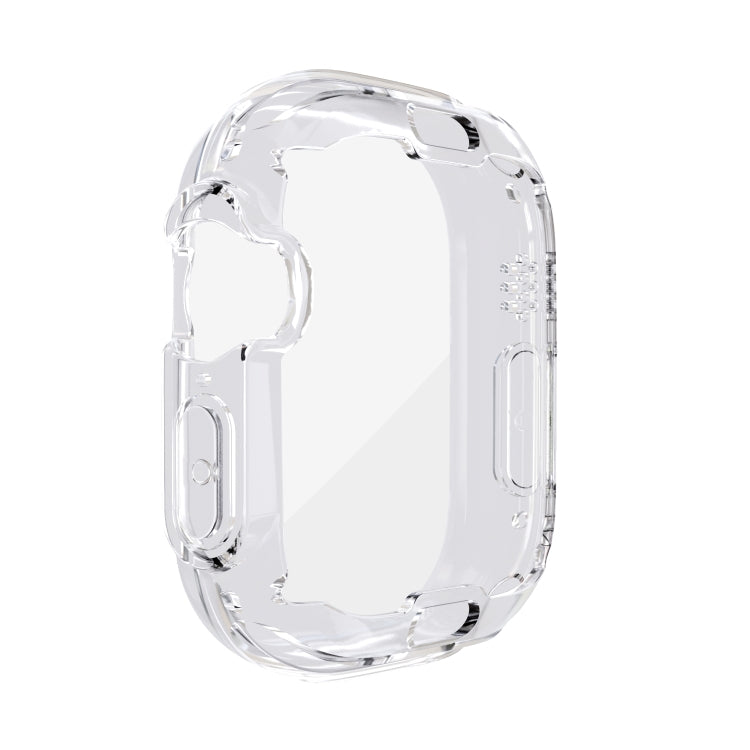 For Apple Watch 9 / 8 / 7 45mm All-inclusive Plating TPU Shockproof Case(Transparent) by buy2fix