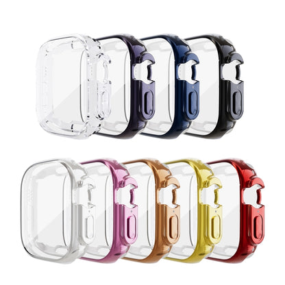 For Apple Watch 9 / 8 / 7 45mm All-inclusive Plating TPU Shockproof Case(Transparent) by buy2fix