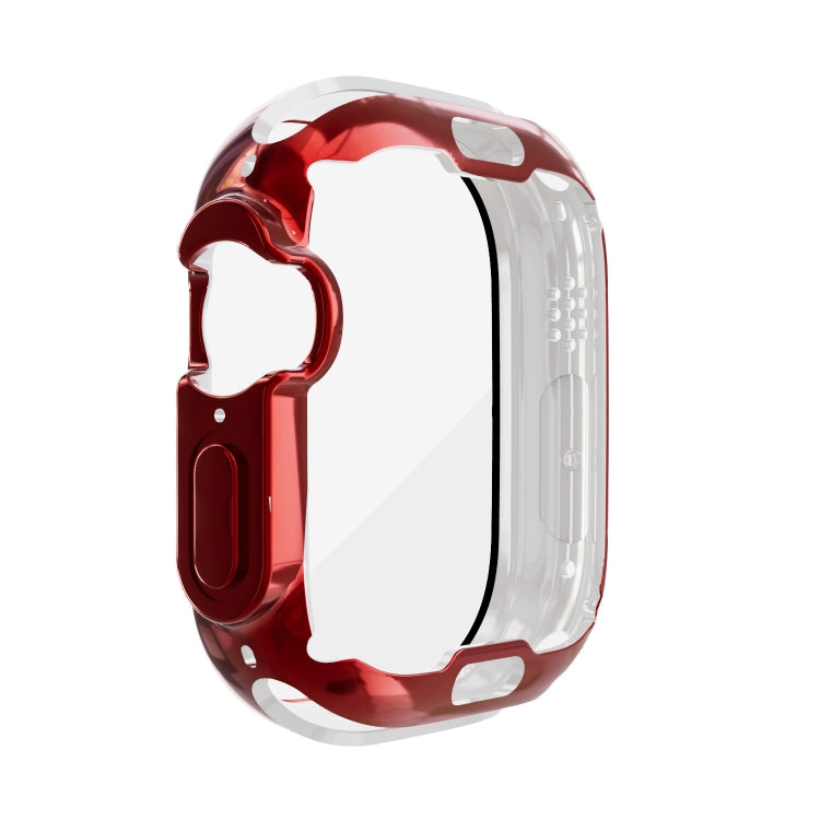 For Apple Watch 8 / 7 41mm All-inclusive Plating TPU Shockproof Case(Red) - Watch Cases by buy2fix | Online Shopping UK | buy2fix