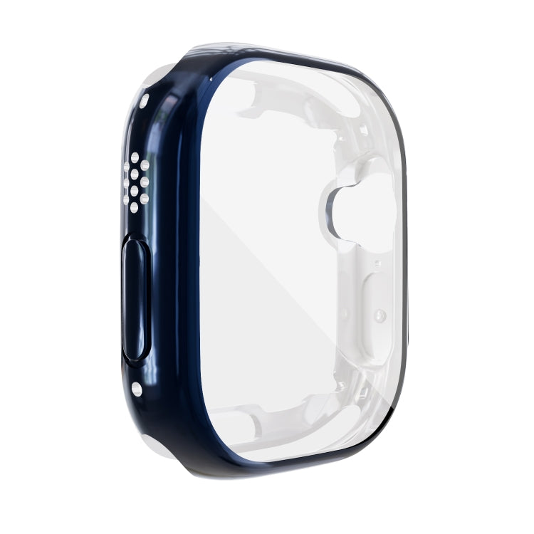 For Apple Watch 8 / 7 41mm All-inclusive Plating TPU Shockproof Case(Blue) - Watch Cases by buy2fix | Online Shopping UK | buy2fix