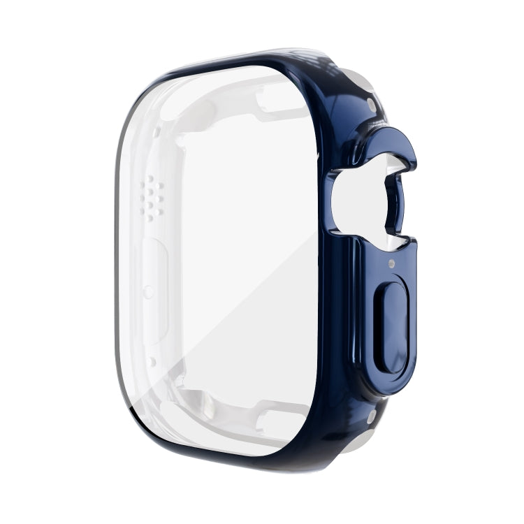 For Apple Watch 8 / 7 41mm All-inclusive Plating TPU Shockproof Case(Blue) - Watch Cases by buy2fix | Online Shopping UK | buy2fix