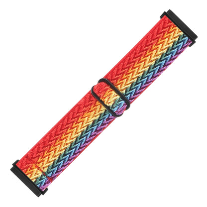 For Fitbit Versa 4 / Sense 2 Universal Wave Nylon Watch Band(Rainbow) - Watch Bands by buy2fix | Online Shopping UK | buy2fix