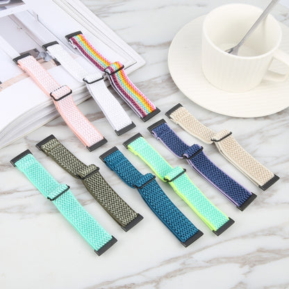 For Fitbit Versa 4 / Sense 2 Universal Wave Nylon Watch Band(Lilacs) - Watch Bands by buy2fix | Online Shopping UK | buy2fix