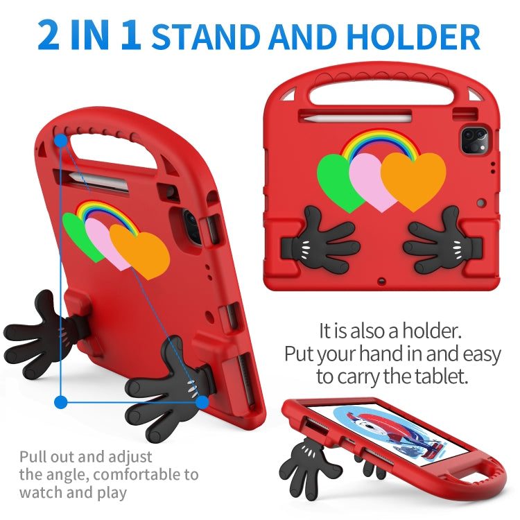 For iPad Air 2022/ 2020 10.9 Love Small Palm Holder EVA Tablet Case(Red) - iPad Air (2022) / (2020) 10.9 Cases by buy2fix | Online Shopping UK | buy2fix