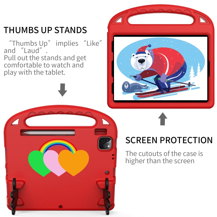 For iPad Air 2022/ 2020 10.9 Love Small Palm Holder EVA Tablet Case(Red) - iPad Air (2022) / (2020) 10.9 Cases by buy2fix | Online Shopping UK | buy2fix