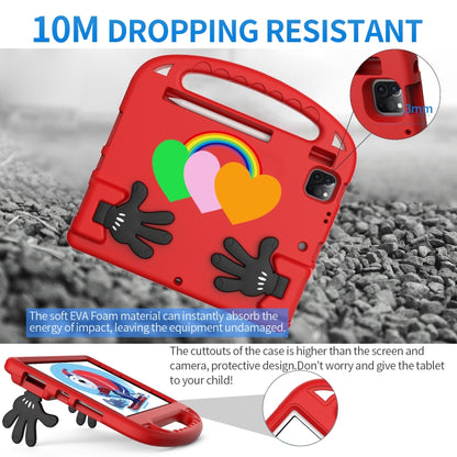 For iPad Air 2022/ 2020 10.9 Love Small Palm Holder EVA Tablet Case(Red) - iPad Air (2022) / (2020) 10.9 Cases by buy2fix | Online Shopping UK | buy2fix