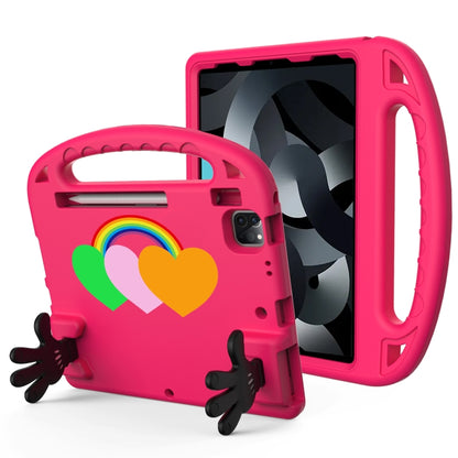 For iPad Air 2022/ 2020 10.9 Love Small Palm Holder EVA Tablet Case(Rose Red) - iPad Air (2022) / (2020) 10.9 Cases by buy2fix | Online Shopping UK | buy2fix